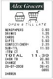 SX-580 Receipt